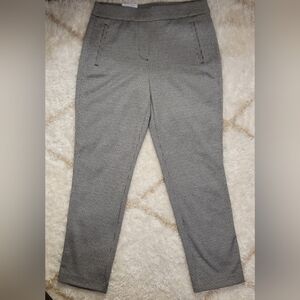 Classic Houndstooth Ankle Pants|Tailored Work Wear Trousers|Corporate Core Chic